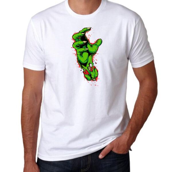 Camiseta Unissex Zombie hand - Imagem 3