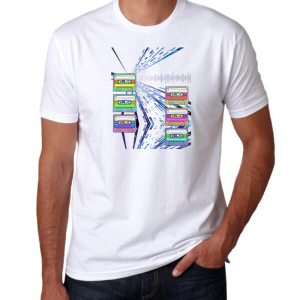 Camiseta Unissex Fitas K7 anos 80 difusion art - Imagem 3