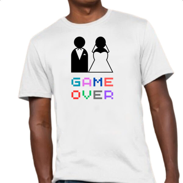 Camiseta Unissex Casamento Game Over - Imagem 4