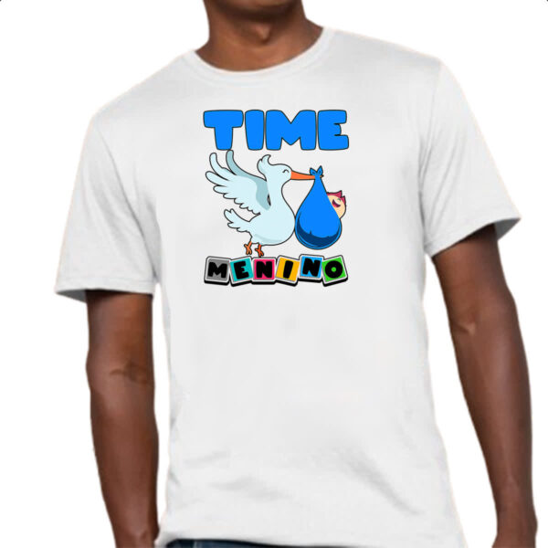Camiseta Unissex Cegonha Time Menino - Imagem 4