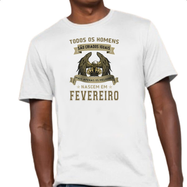 Camiseta Unissex Homem Lenda Aguia Fevereiro - Imagem 4