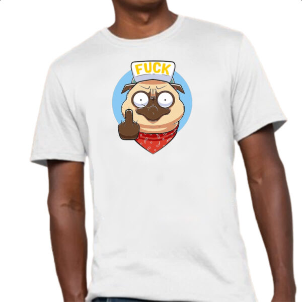 Camiseta Unissex Pug Mal Educado - Imagem 4