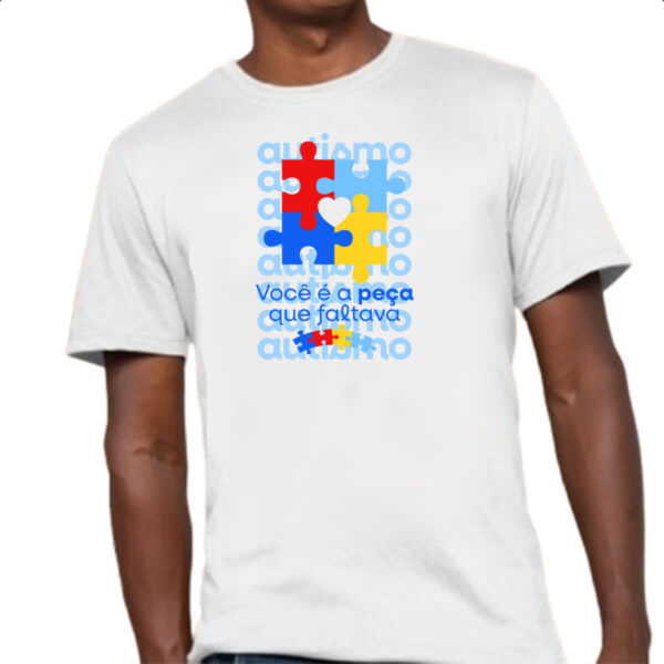 Camiseta Unissex Autismo peca que faltava - Imagem 4