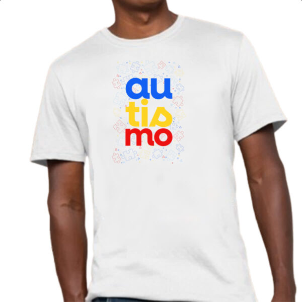Camiseta Unissex Autismo pecas quebra-cabeca - Imagem 4