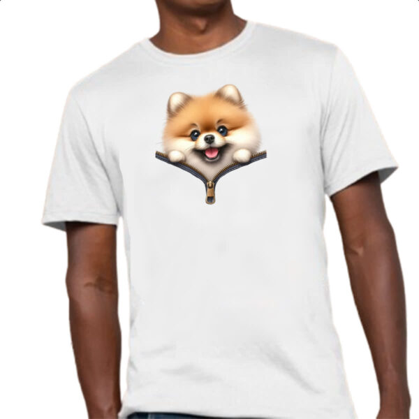 Camiseta Unissex Spitz Alemao no Ziper - Imagem 4