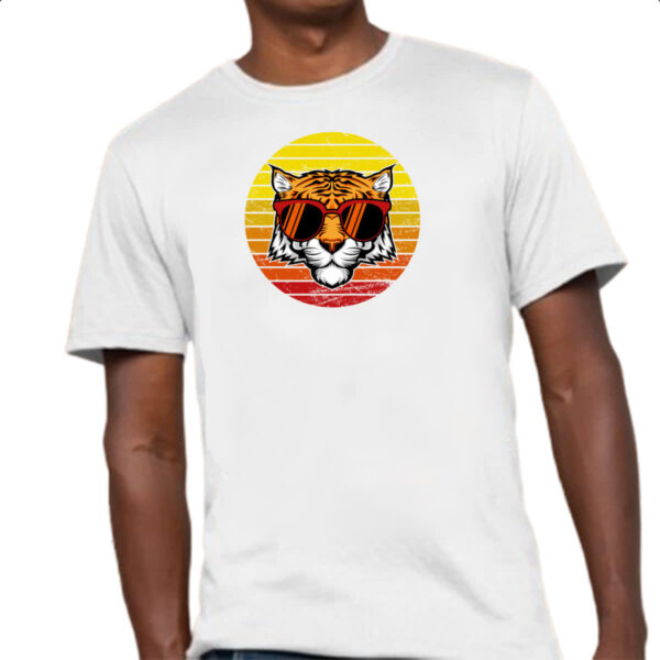 Camiseta Unissex Tigre ray ban sunset - Imagem 4