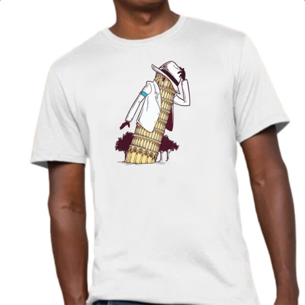 Camiseta Unissex Torre Pizza Jackson Smooth Criminal - Imagem 4