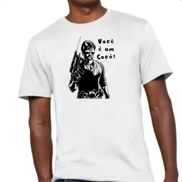Camiseta Unissex Stallone Cobra voce e um coco - Imagem 4