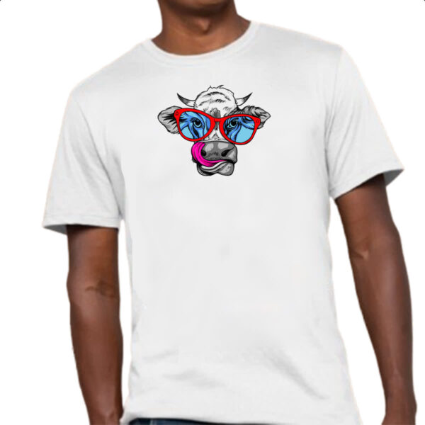 Camiseta Unissex Vaca Doida Lambendo Oculos Vermelhos - Image 4