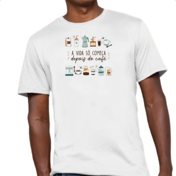 Camiseta Unissex Vida comeca depois do cafe - Imagem 4