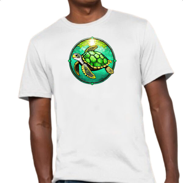 Camiseta Unissex Vitral tartaruga - Imagem 4