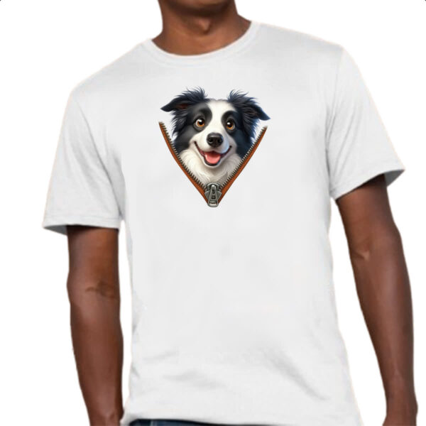 Camiseta Unissex Border Collie no Ziper - Imagem 4