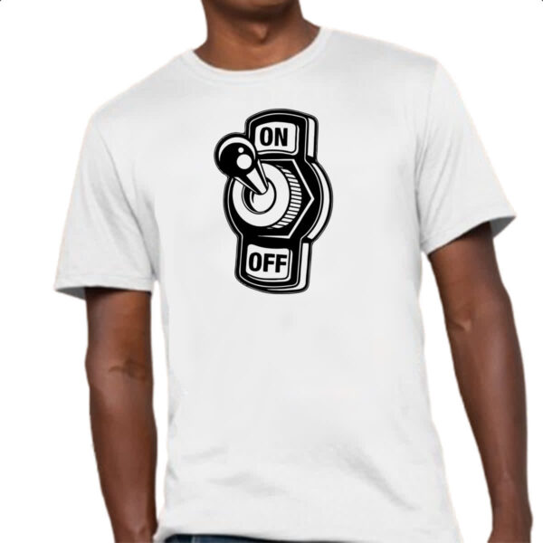 Camiseta Unissex Botao Liga Desliga On Off - Imagem 4