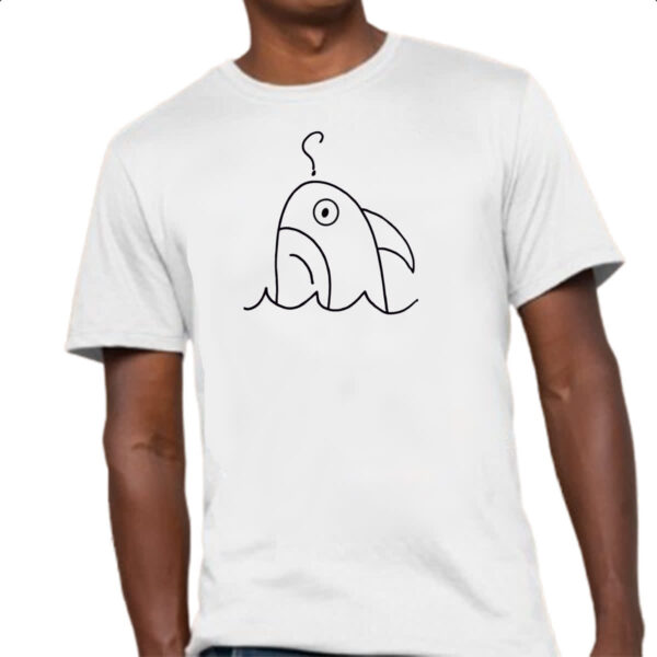 Camiseta Unissex Tubarao indeciso desenho infantil - Imagem 4