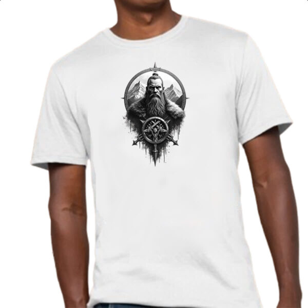 Camiseta Unissex Tatoo viking guerreiro - Imagem 4