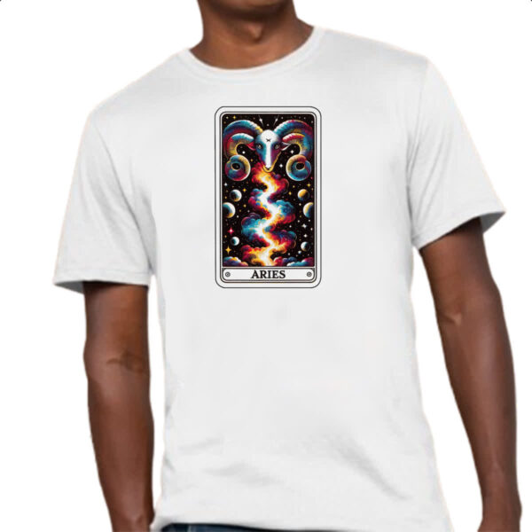 Camiseta Unissex Signo Carta Taro Aries - Imagem 4
