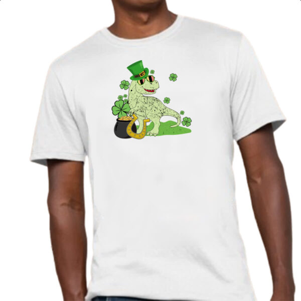 Camiseta Unissex T-Rex St Patricks day - Imagem 4