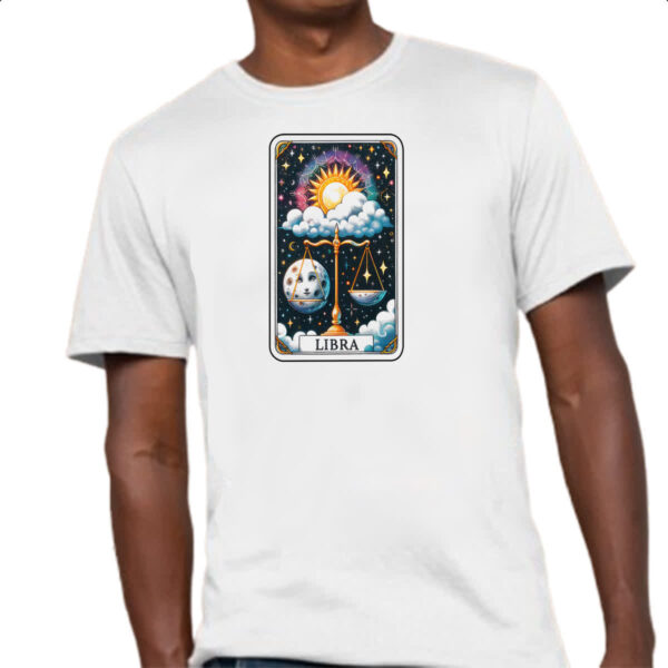 Camiseta Unissex Signo Carta Taro Libra - Imagem 4