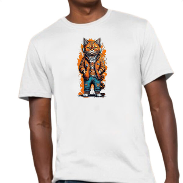 Camiseta Unissex Kit Cat Grafiti Hip Hop - Imagem 4