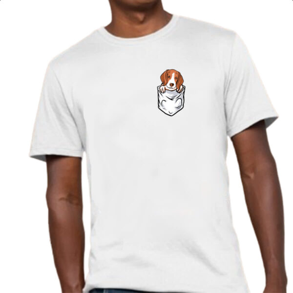 Camiseta Unissex Cachorro Golden Retriever no bolso - Imagem 4