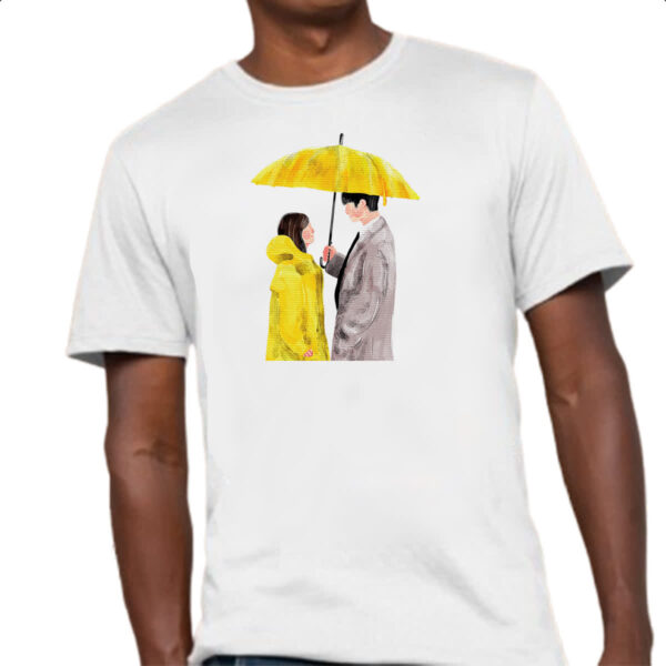 Camiseta Unissex Casal Dorama Guarda Chuva - Imagem 4