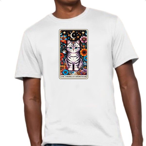 Camiseta Unissex Taro gato American Shorthair - Imagem 4