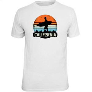 Camiseta Unissex Surf California Sunset