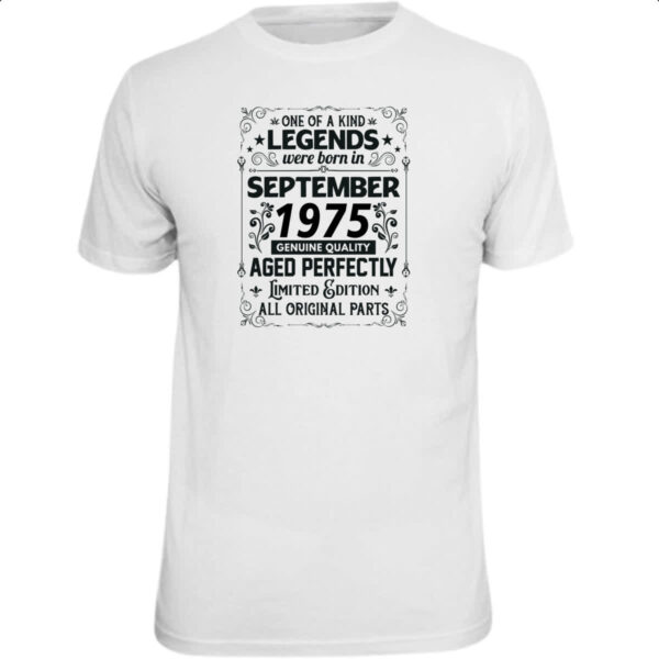 Camiseta Unissex Legends Were Born SET-1975