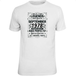 Camiseta Unissex Legends Were Born SET-1978