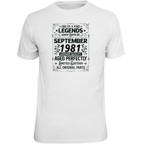 Camiseta Unissex Legends Were Born SET-1981
