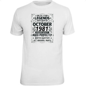 Camiseta Unissex Legends Were Born OUT-1981