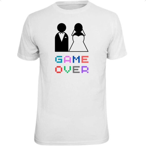 Camiseta Unissex Casamento Game Over