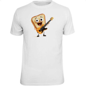 Camiseta Unissex Pao de forma guitarrista