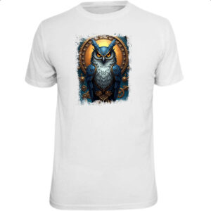 Camiseta Unissex Coruja Steampunk Style