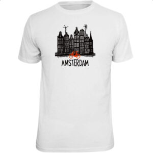 Camiseta Unissex Amsterdam Pintura Nanquim
