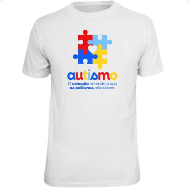 Camiseta Unissex Autismo coracao entende