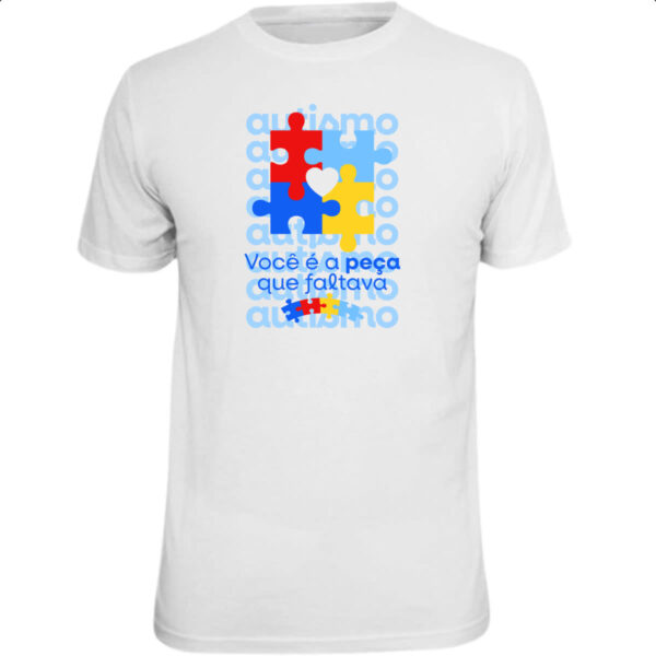 Camiseta Unissex Autismo peca que faltava