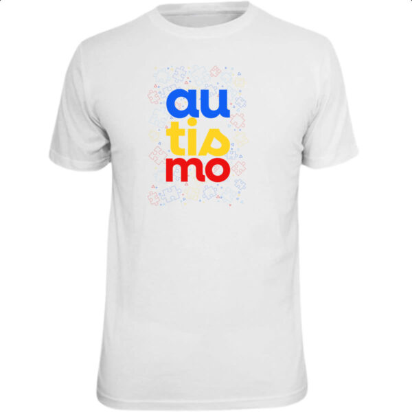 Camiseta Unissex Autismo pecas quebra-cabeca