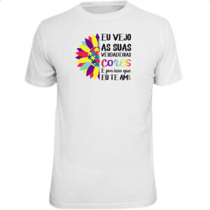 Camiseta Unissex Autismo verdadeira cores
