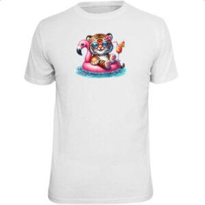 Camiseta Unissex Tigre na boia
