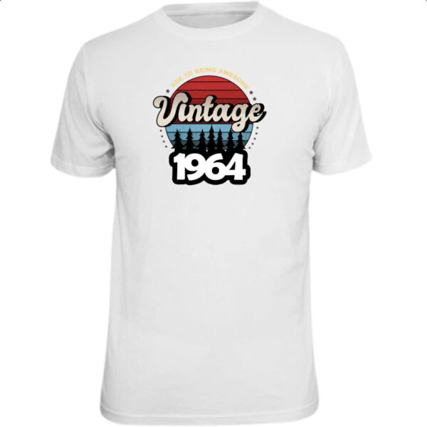 Camiseta Unissex Vintage being awesome 1964