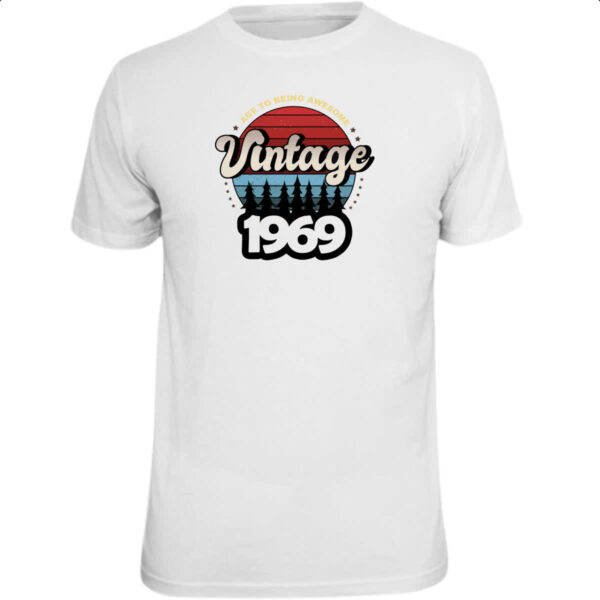 Camiseta Unissex Vintage being awesome 1969