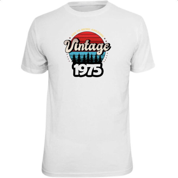 Camiseta Unissex Vintage being awesome 1975