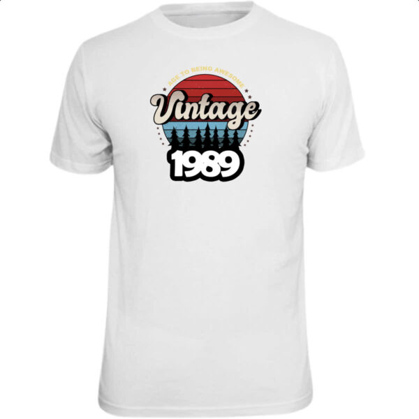 Camiseta Unissex Vintage being awesome 1989