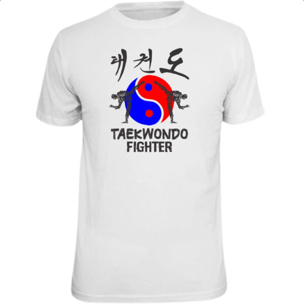 Camiseta Unissex Taekwondo Fighter Yin-Yang