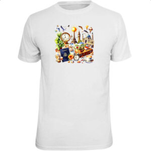 Camiseta Unissex Viagem passaporte turismo