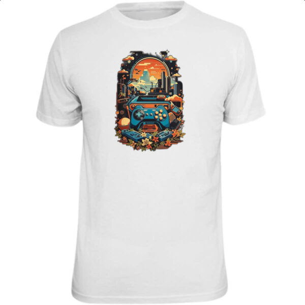 Camiseta Unissex Vintage retro game futurista