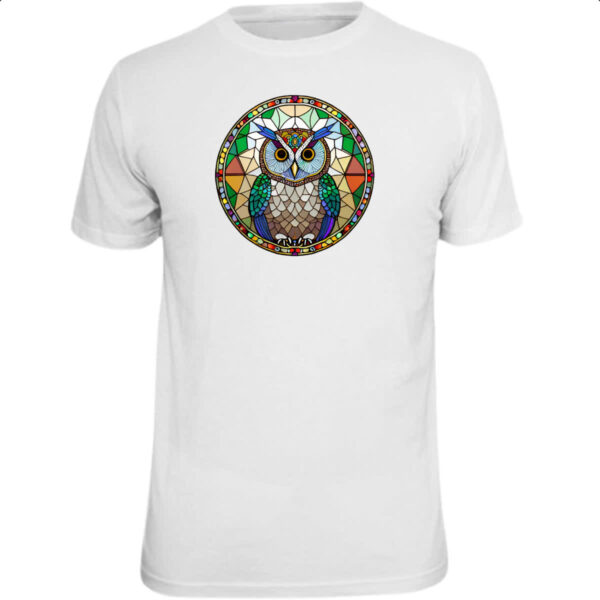 Camiseta Unissex Vitral Coruja