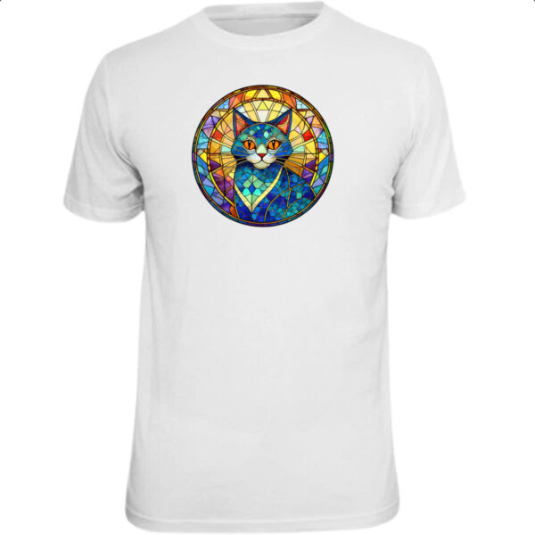 Camiseta Unissex Vitral Gato