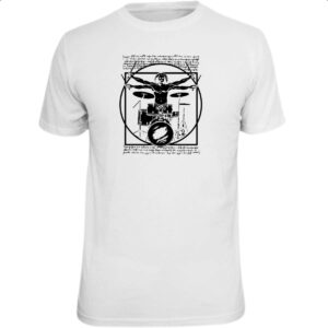Camiseta Unissex Vitruvian baterista